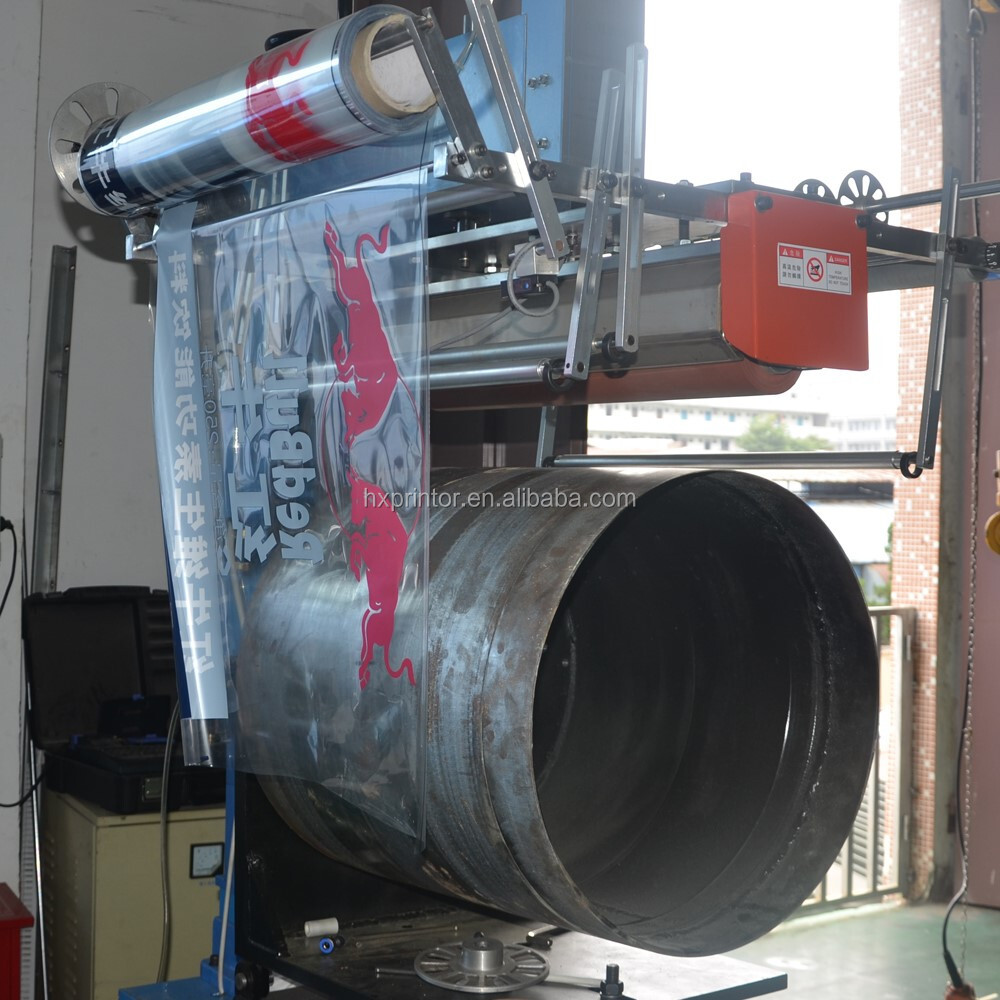 HP-L600A Manufacturer price semi- auto 100L drum bucket pail heat transfer machine for  barrel bbl Steel Drum  metal pail  