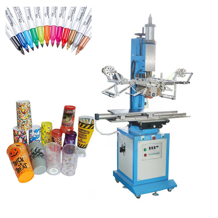 Cone product swing  hot stamping machine for cosmetics, plastic cup, pen, , small toy shell whole turnover printing  