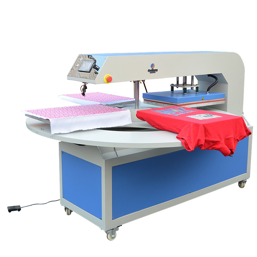 4 station pneumatic tshirt printing machine heat press machine for ready-made clothes garment apparel ready to wear  
