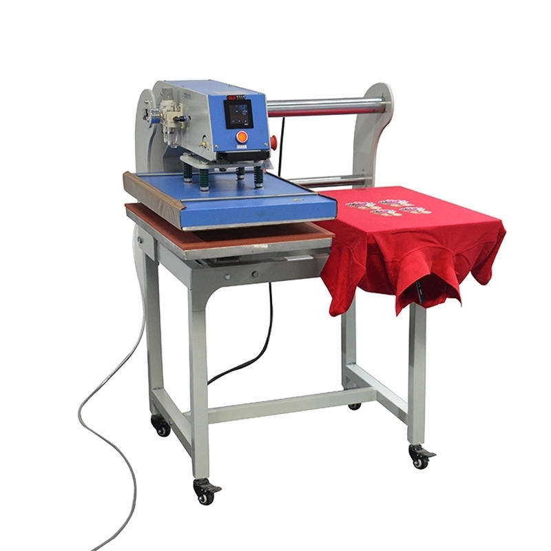 Dual heat and press machine for tshirt ready to wear clothes  