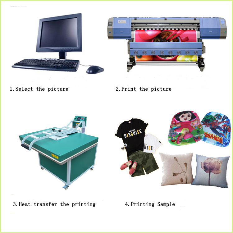 Large format 80*100 manual heat press machine  for advertising cloth pillow  