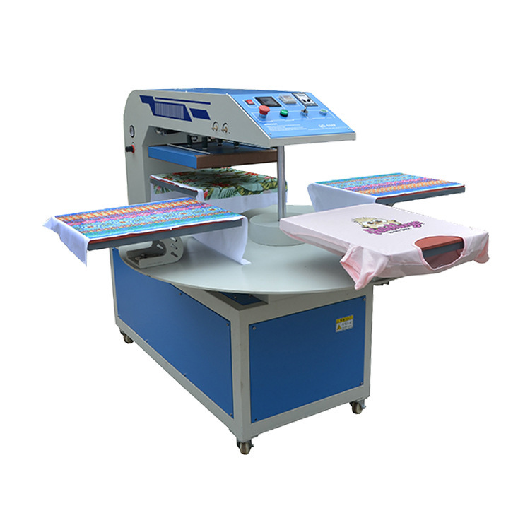 40*50 cm  hydraulic automatic 4 station heat press machine for t shirt non-woven  