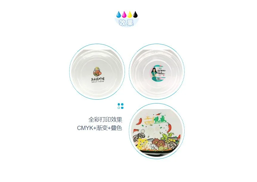 Disposable Packaging Box Meal Box Lunch Box Plastic Lids Digital Printing Machine Automatic