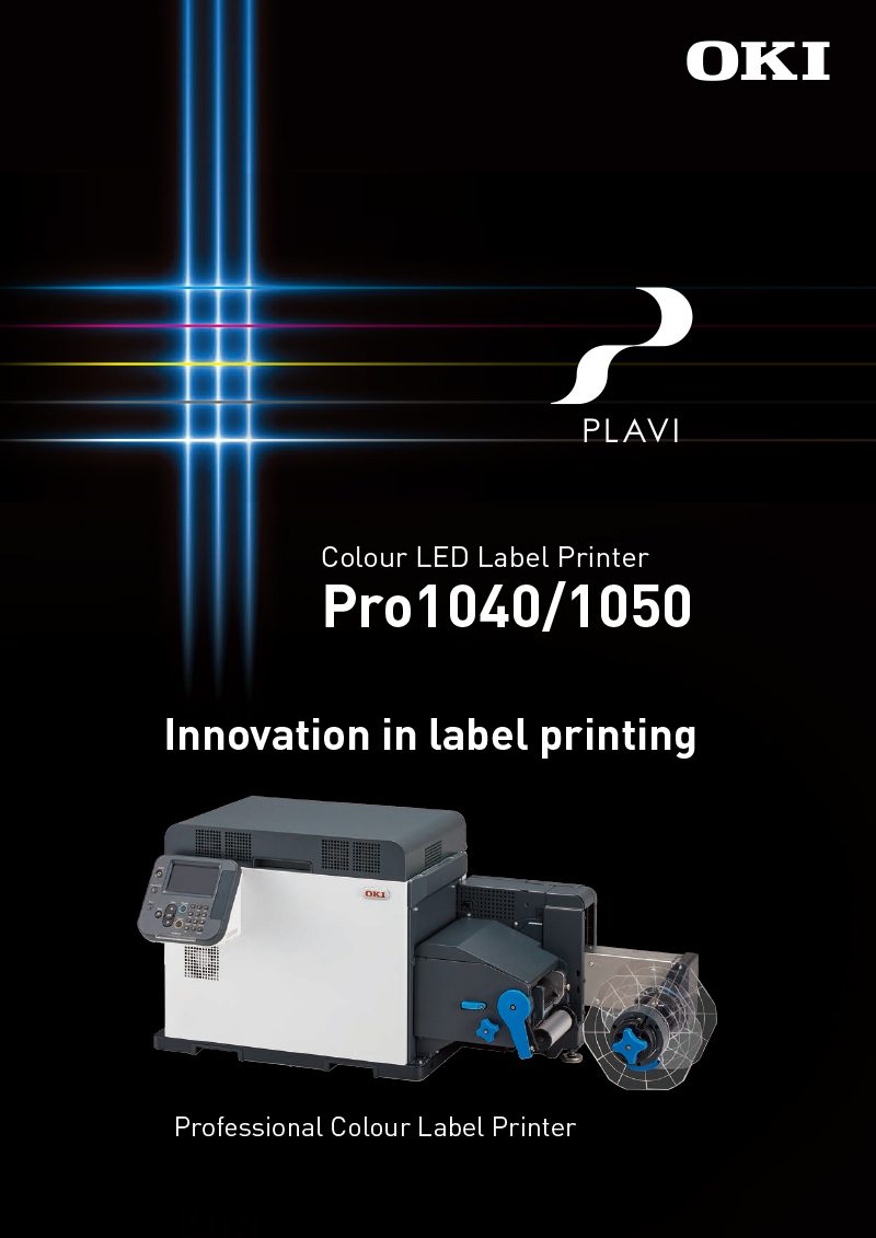 OKI Pro 1040 Pro 1050 CMYK+White 5 Color ROLLER Label Printer   