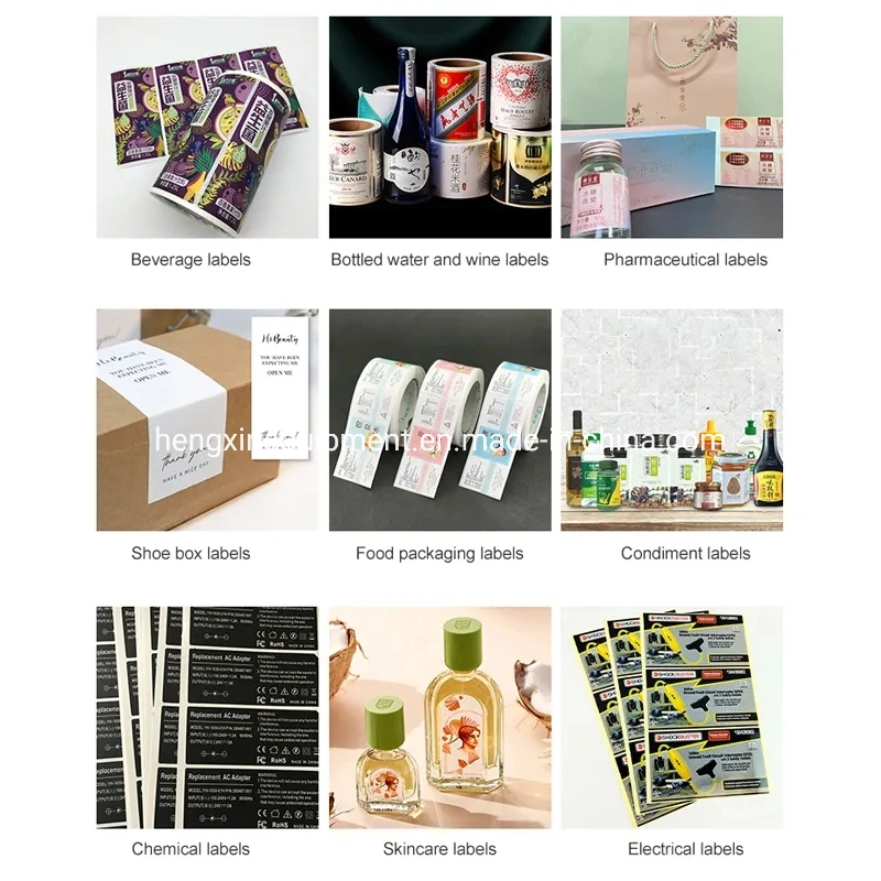 Roll to Roll Label Printing Machine for Shoe Box Labels and Food Package Labels Printing