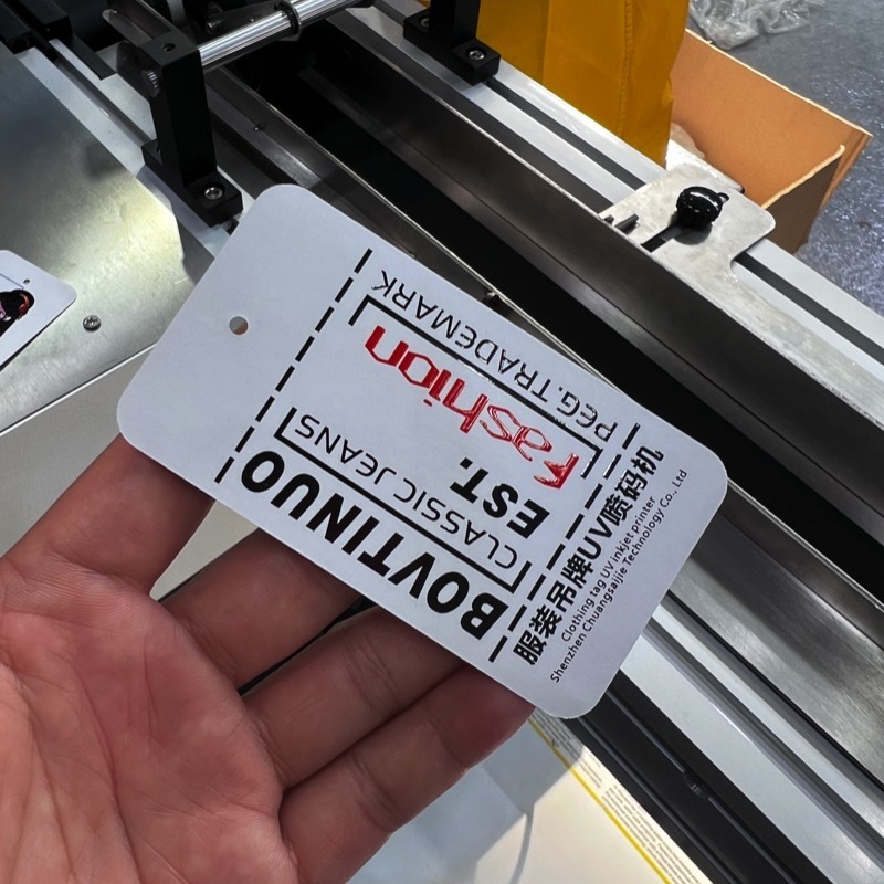 CSJ-G601FC High Speed Cloth Hang Tags UV Color Digital Printing Machine  