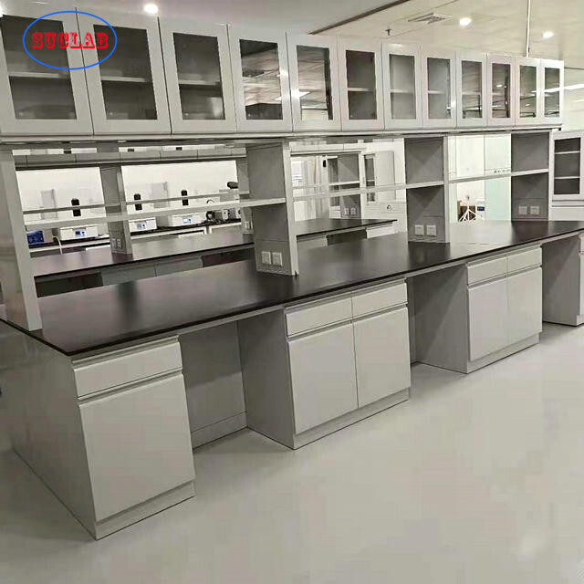 Customized Steel Lab Workbench With Epoxy Resin Worktop For Laboratory Testing Center Usage 