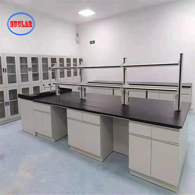 Work Bench Laboratory Sink Table  Medical Laboratory Furniture With Storage Cabinets 
