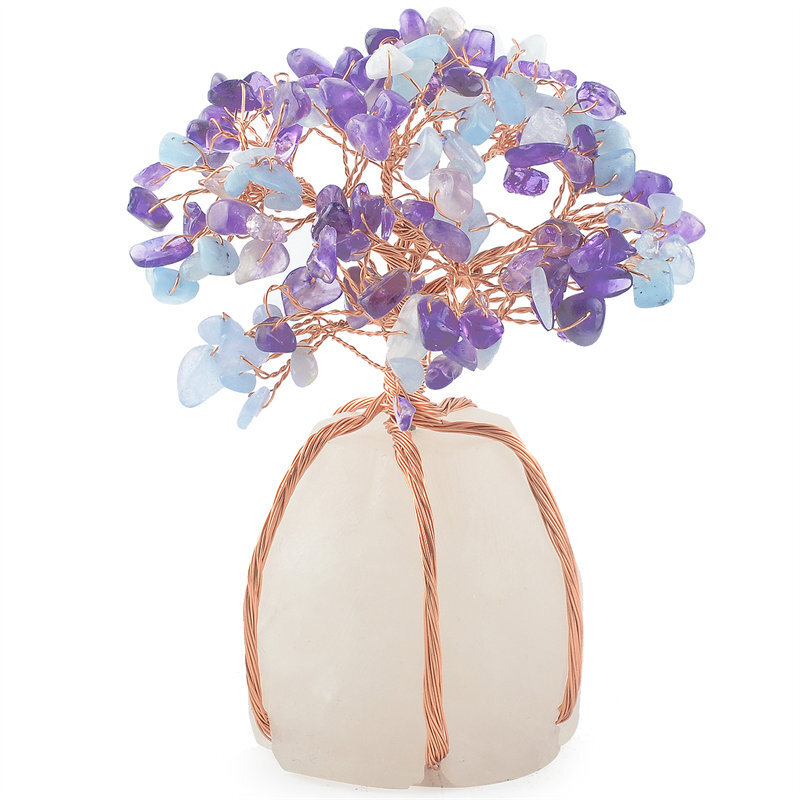 Wholesale Crystal Gemstone Trees with Opaline Rock Base