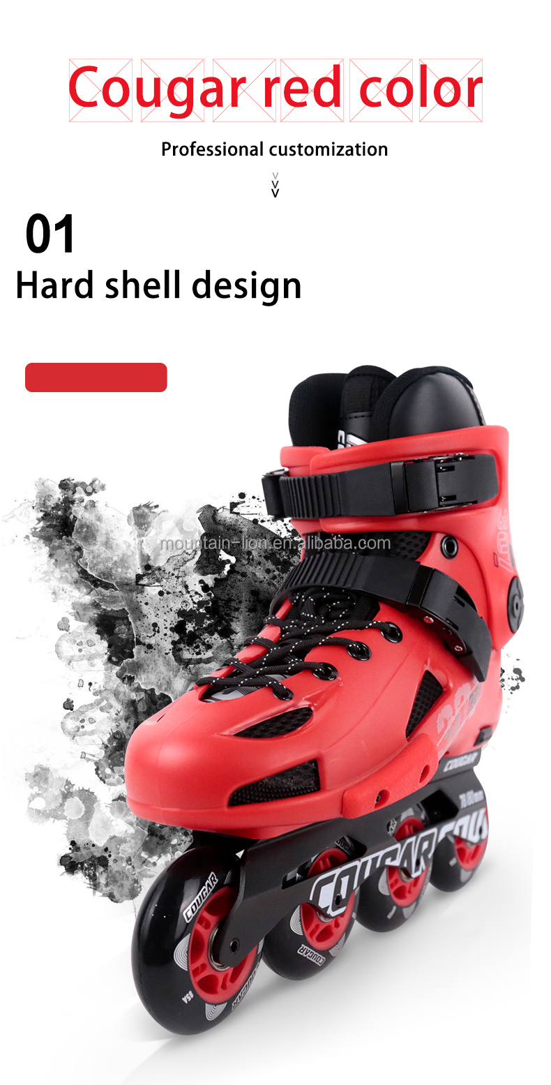 Wholesale Good Quality Red Roller Skating Shoes for Sale Adult Skates Patins Free Skill Urban Slalom Skates,MZS307C