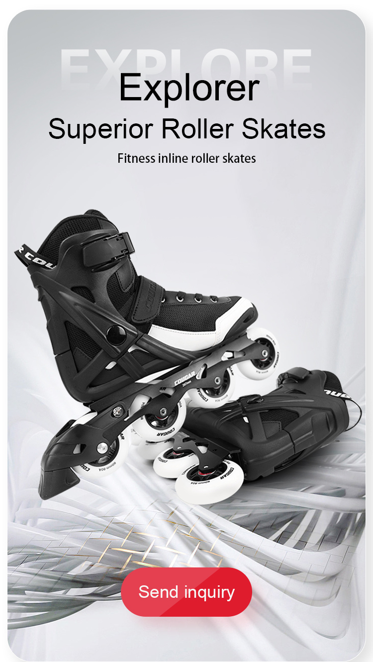 New Cougar Skates Brake PU Wheels Fitness Inline Skating Shoes Adult Teens Roller Skates,MZS109
