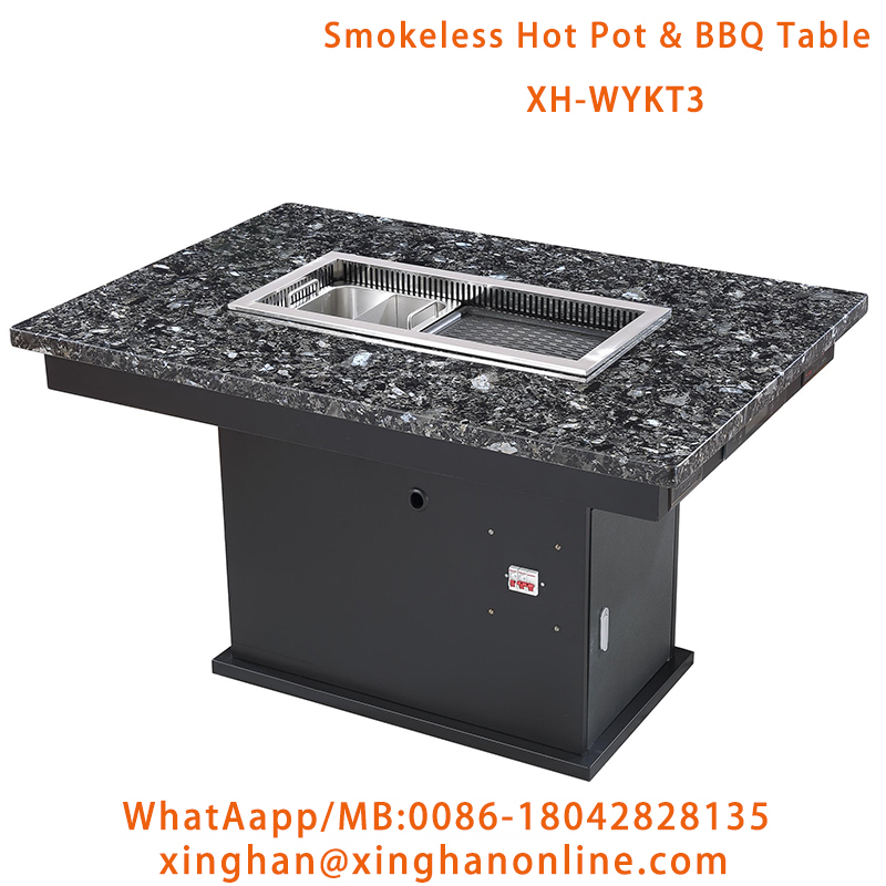 Custom Smokeless Hot Pot & BBQ Tables For