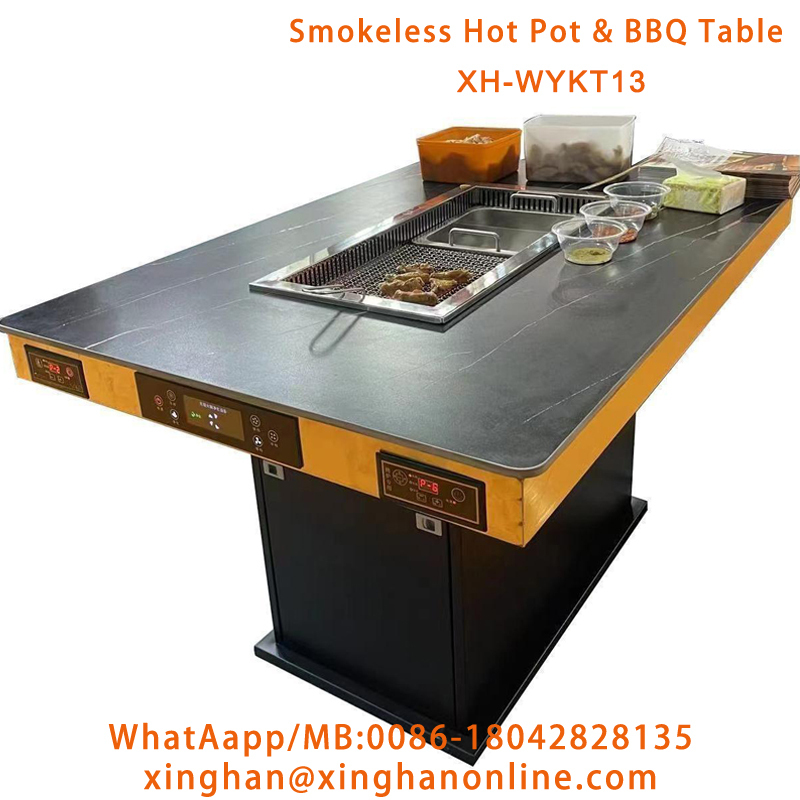 Custom Smokeless Hot Pot & BBQ Tables For