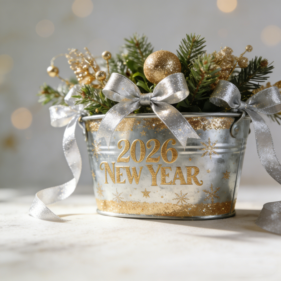 Rustic Charm Meets New Year Sparkle: Elevate Your 2026 Celebrations with Tin Planters