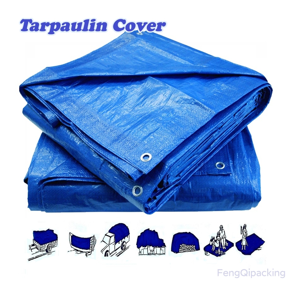 Multipurpose readymade Poly Tarp Blue Color PE Tarpaulin waterproof