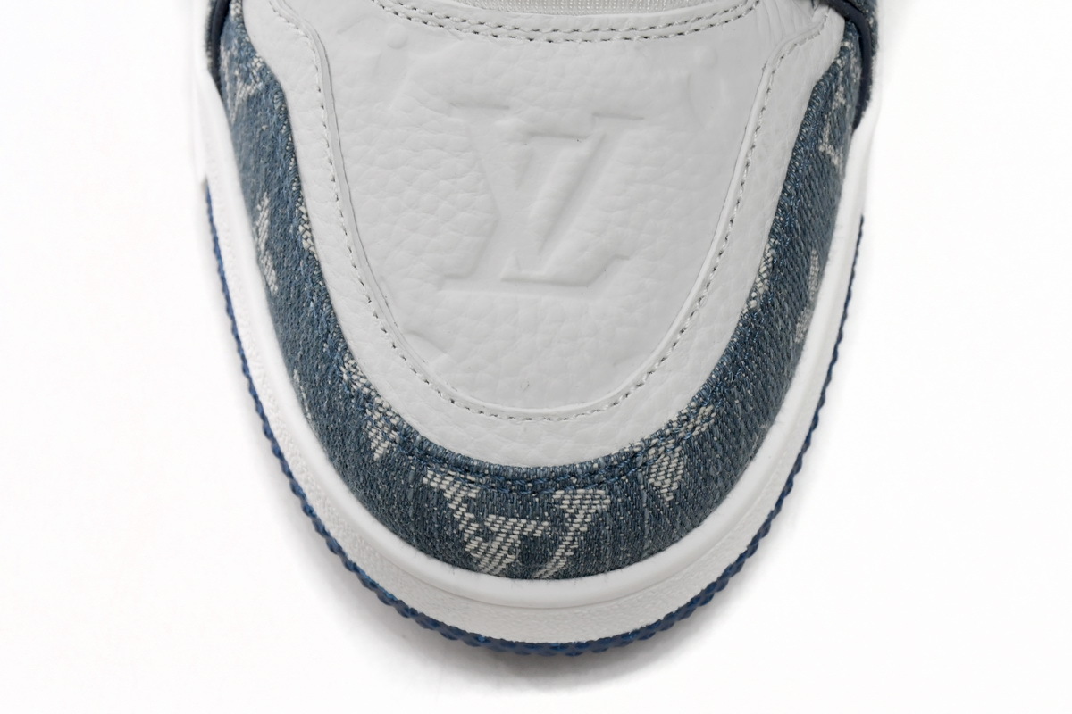 Louis Vuitton LV Trainer Monogram Denim White Blue FD0291