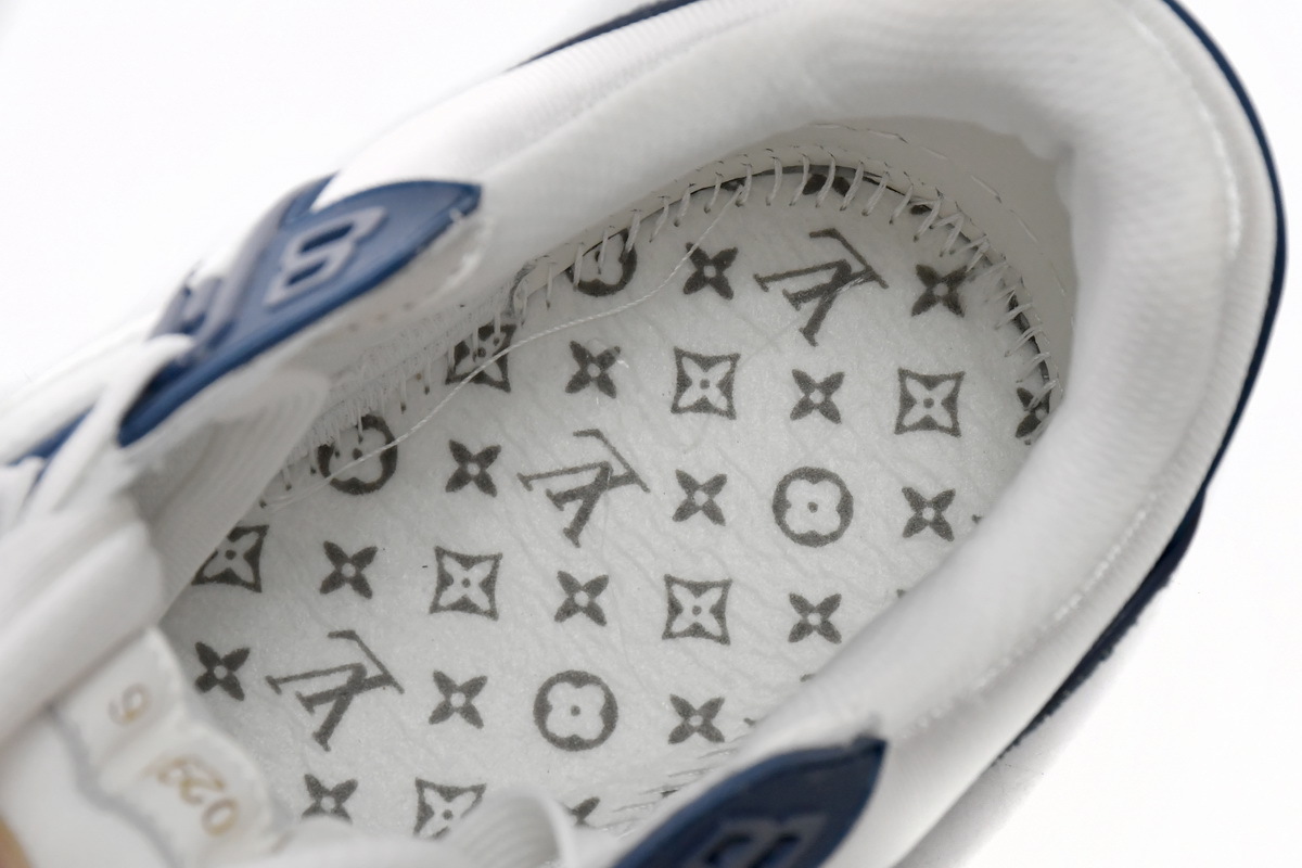 Louis Vuitton LV Trainer Monogram Denim White Blue FD0291
