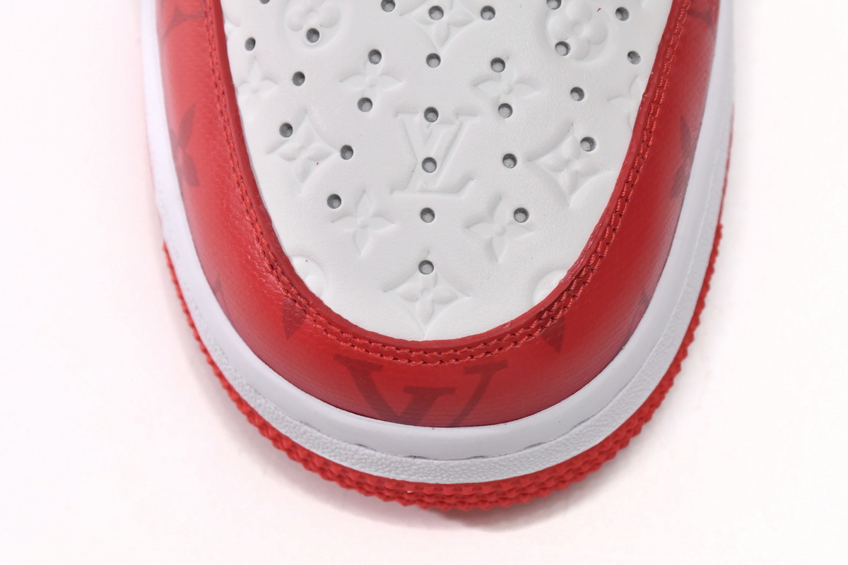 Louis Vuitton Nike Air Force 1 Low By Virgil Abloh White Red MS0232