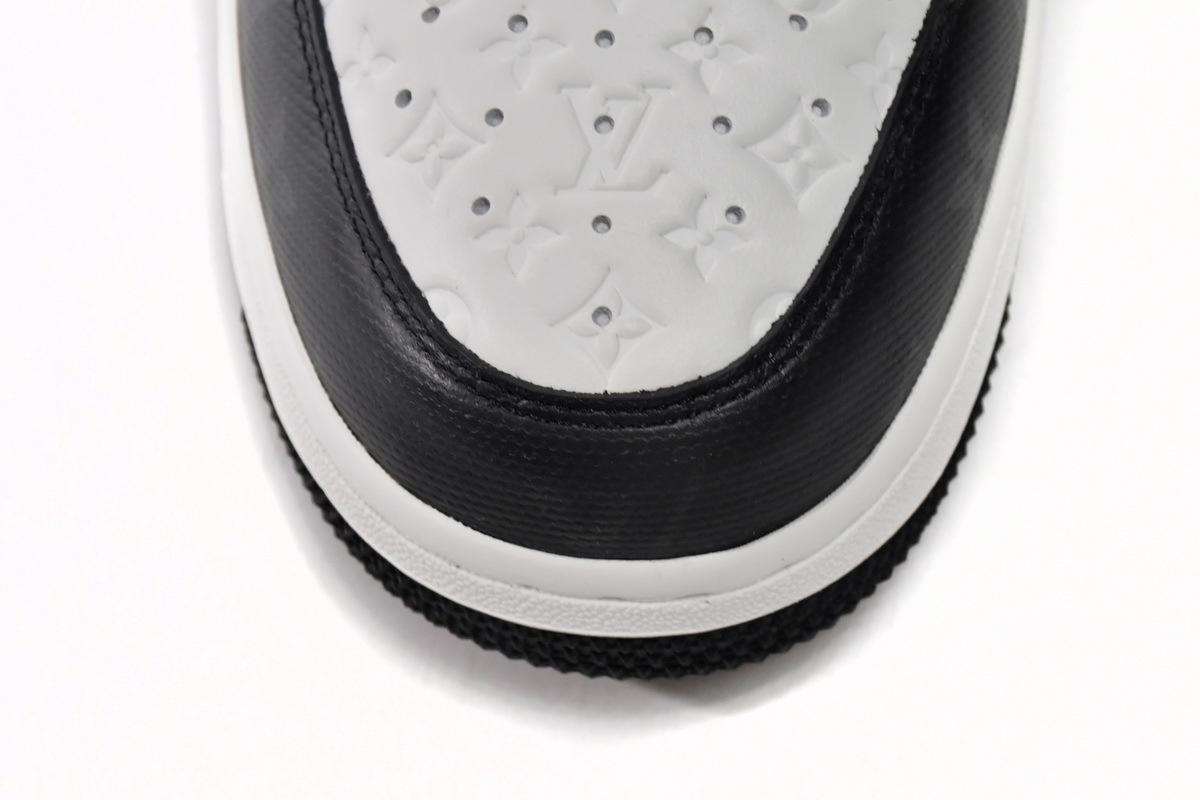 Louis Vuitton Nike Air Force 1 Low By Virgil Abloh Black White 7108-8