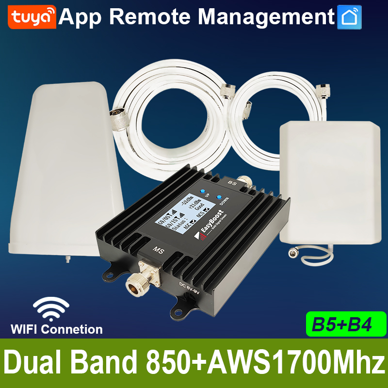 850+AWS1700Mhz 2G 3G 4G Signal Booster Repeater B5+B4 GSM Celullar