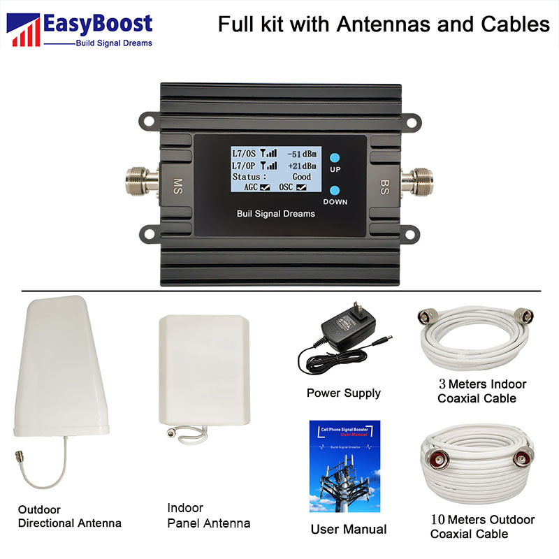 850+AWS1700Mhz 2G 3G 4G Signal Booster Repeater B5+B4 GSM Celullar