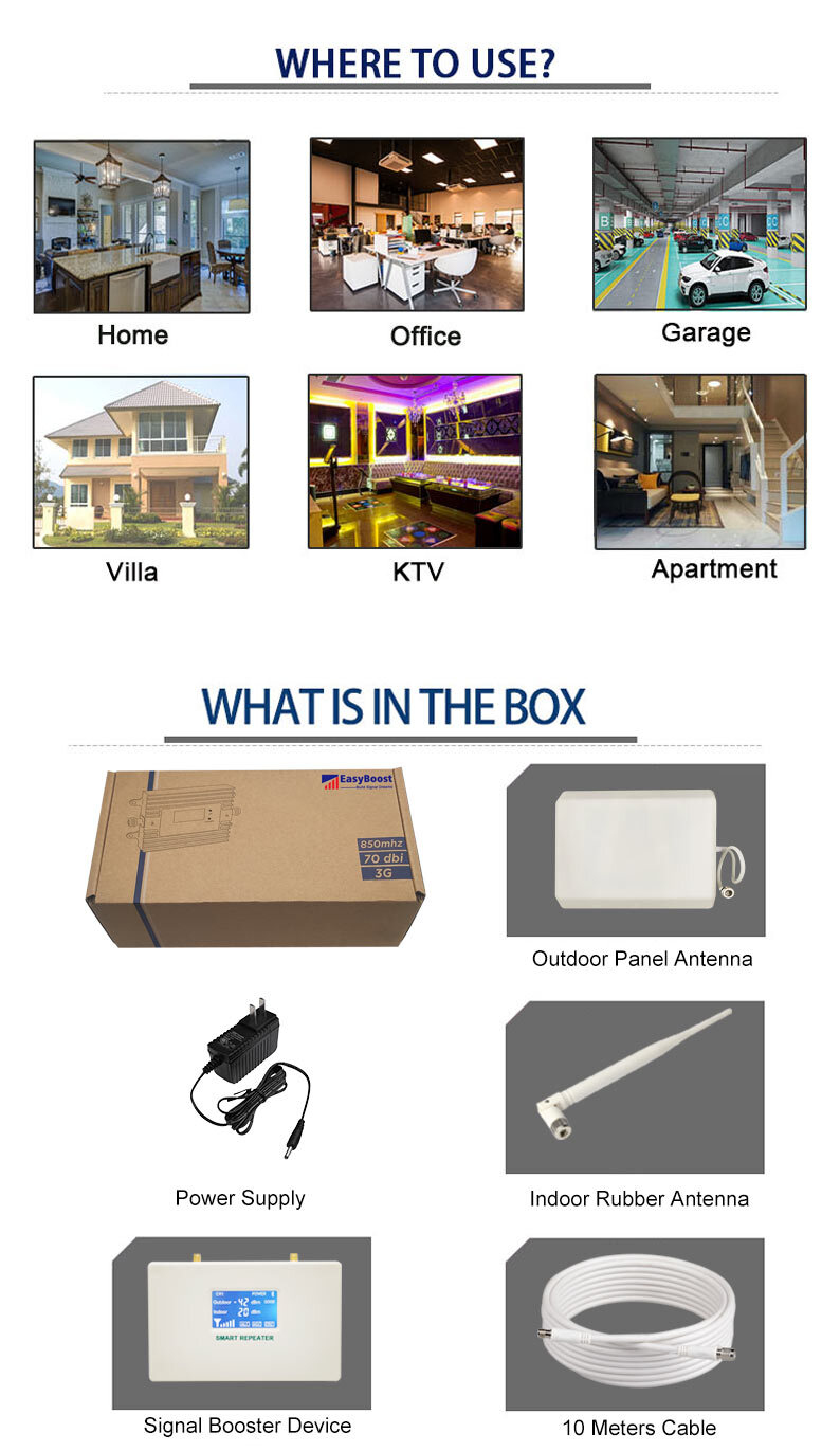 LTE 4G 800Mhz Band 20 Signal Booster Celullar Amplifier 4G Repeater LCD Display Bluetooth Connection WeChat App Monitor 