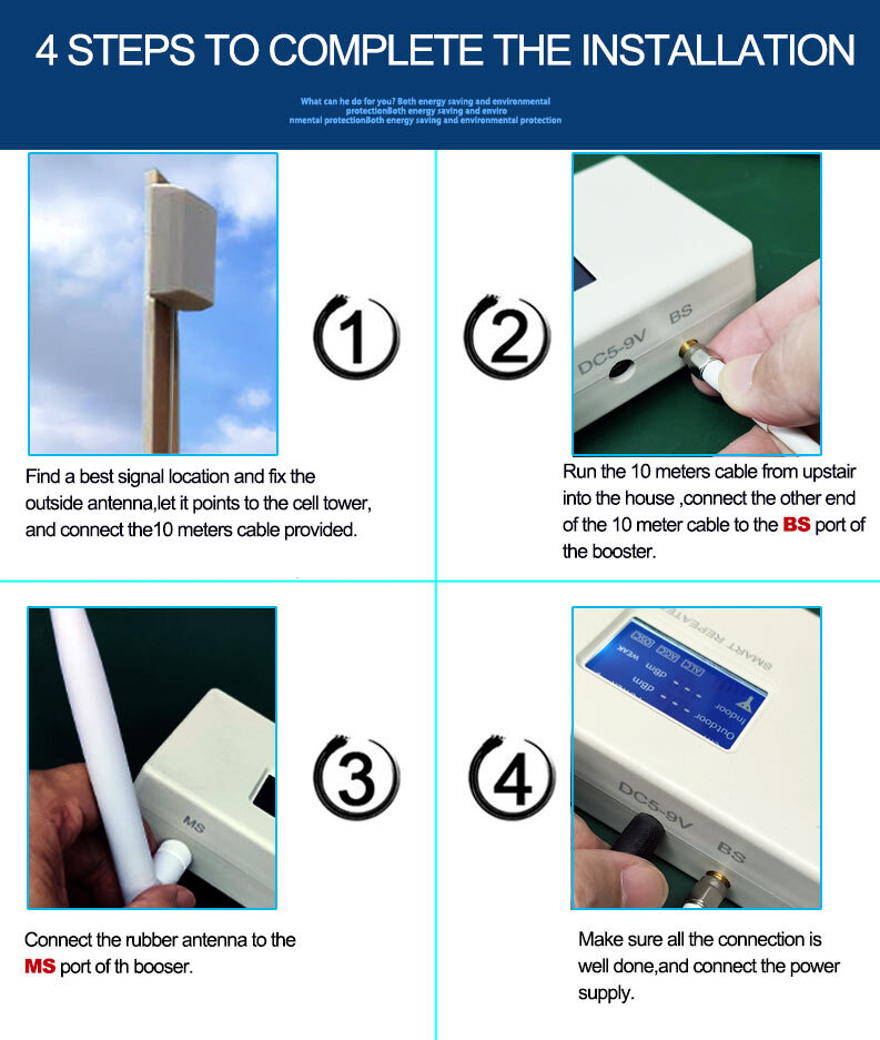 LTE 4G Signal Amplifier 800Mhz B20 5G SA Cellular Signal Booster Antenna 2G 4G Repeater Tuya App Monitoring