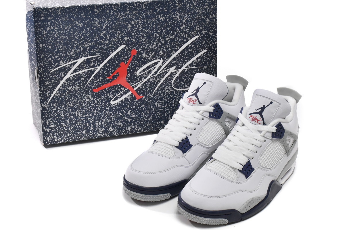 Goat Shoes PK Air Jordan 4 Retro Midnight Navy，DH6927140 Sneakers