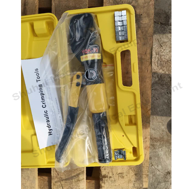 YQK-120 12-Ton Hydraulic Crimping Tool With 8 Die Sets - For 8 AWG To 250 MCM Cables (Welding & Electrical)