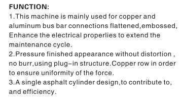 Hydraulic Busbar Embossing Machine
