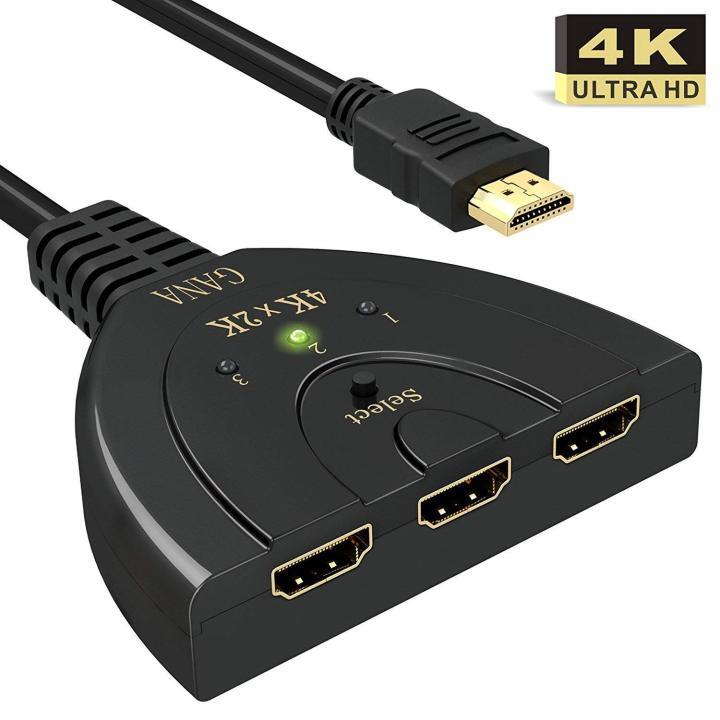HDMI Switch, GANA 3 Port 4K HDMI Switch 3x1 Switch Splitter