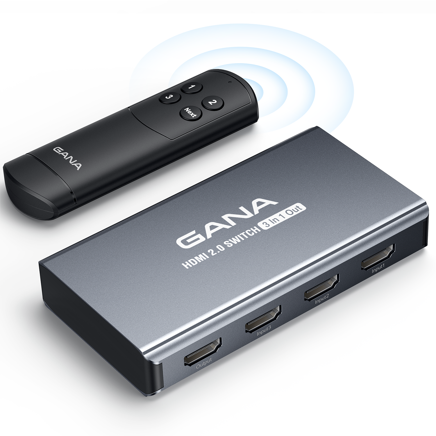 HDMI Switch,GANA 3 Port 4K HDMI Switch 3x1 Switch Splitter with Pigtail Cable Su HDMI Switch,GANA 3 Port 4K HDMI Switch 3x1 Switch Splitter with Pigtail Cable Su
