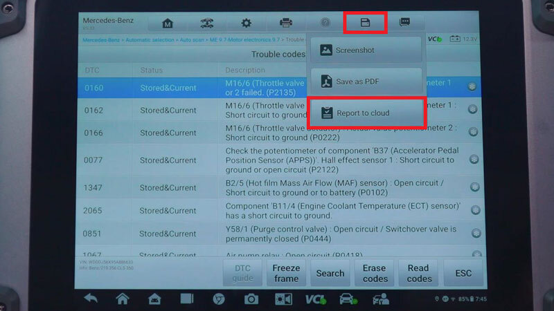 How to use Cloud Sharing Report on Autel Diagnostic Tablet?