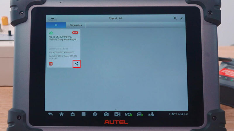 How to use Cloud Sharing Report on Autel Diagnostic Tablet?