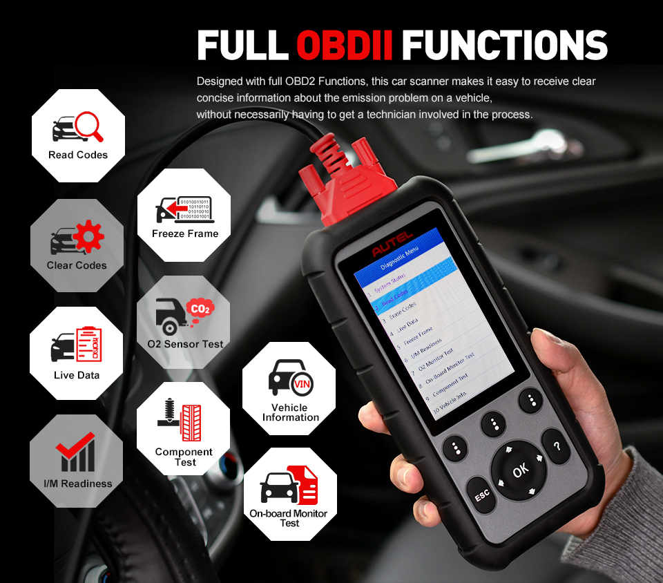 [US/UK/EU Ship] Autel MaxiDiag MD806 Pro Full System Diagnostic Tool Lifetime Free Update Online Update Version of MD806/MD808