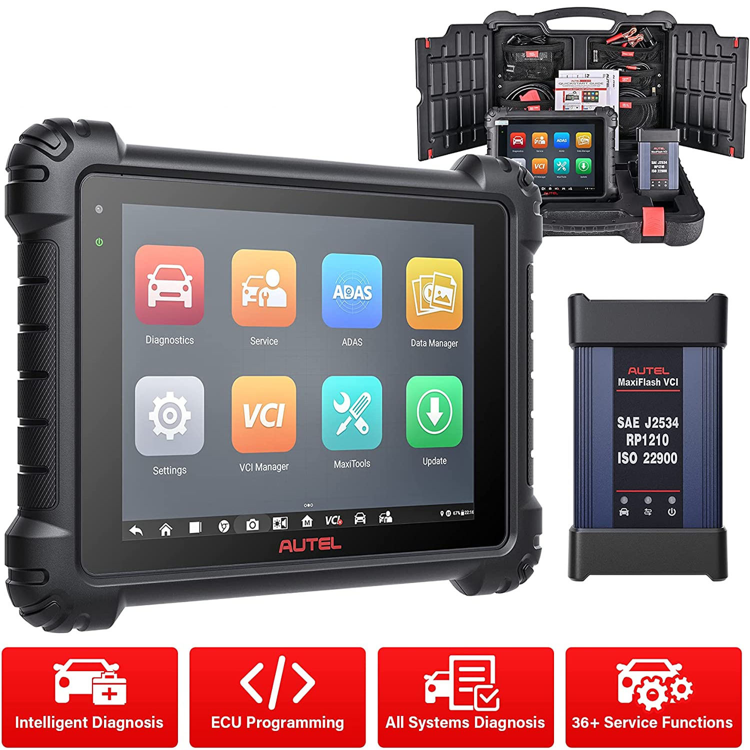 2022 Autel MaxiSys MS909 Intelligent Diagnostic Tablet Support Topology ...