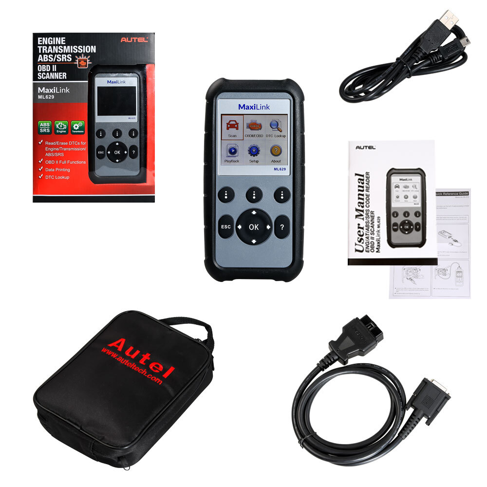 Autel MaxiLink ML629 ABS Airbag Code Reader Check Engine Transmission