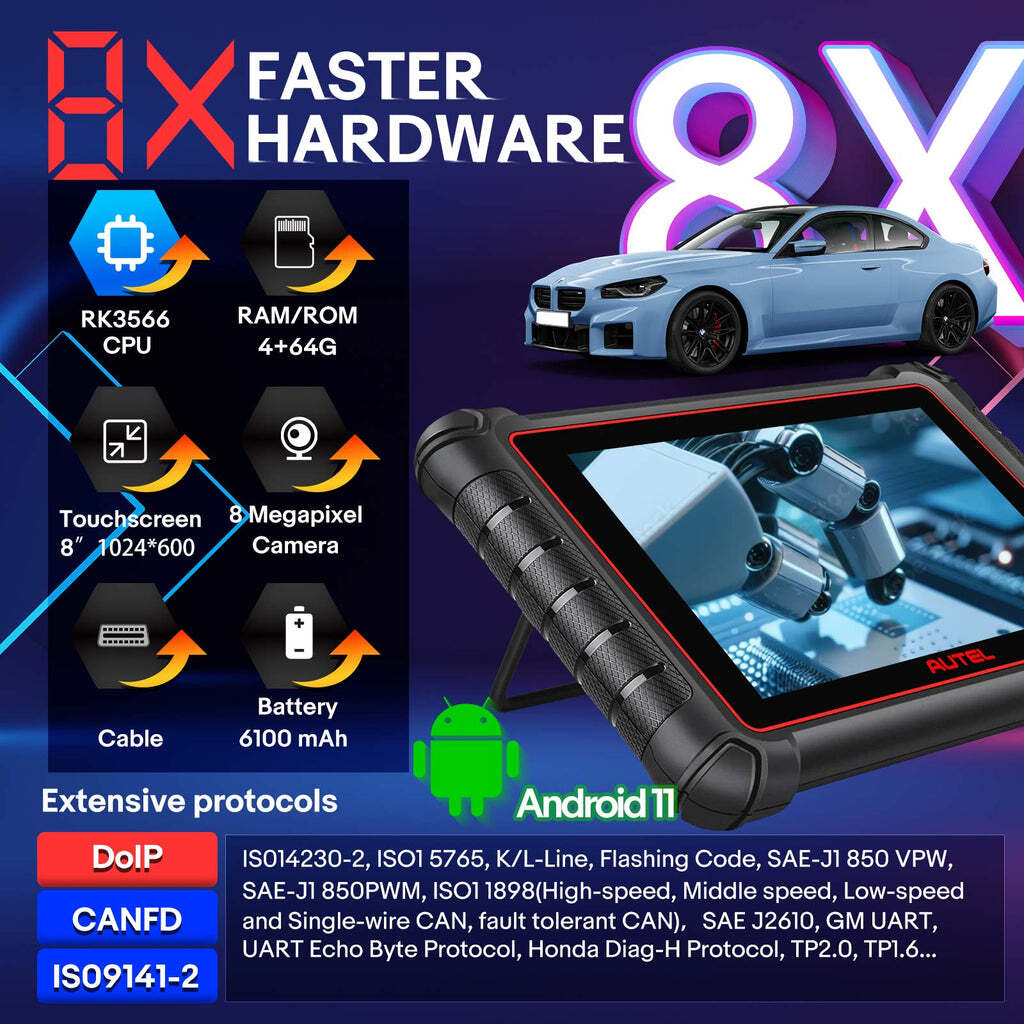 [US Ship] 2026 Autel MaxiCOM MK900 All Systems Diagnostic Scanner with Android 11.0 Upgraded of MK808/ MX900