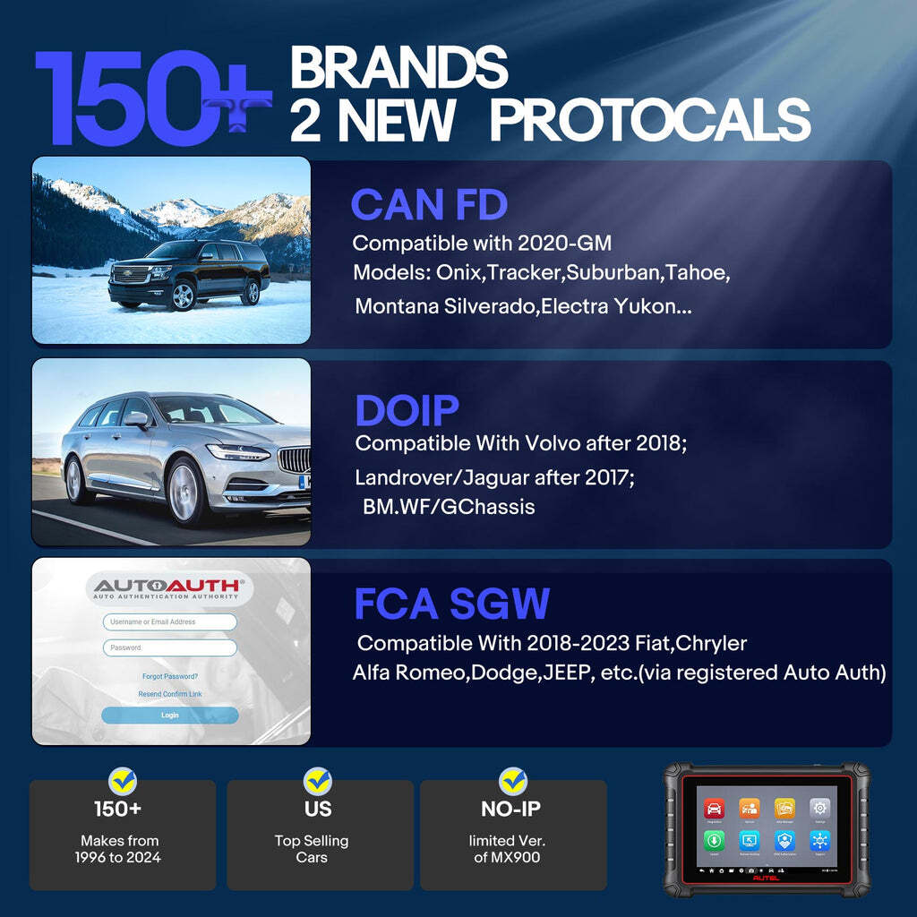 [US Ship] 2026 Autel MaxiCOM MK900 All Systems Diagnostic Scanner with Android 11.0 Upgraded of MK808/ MX900