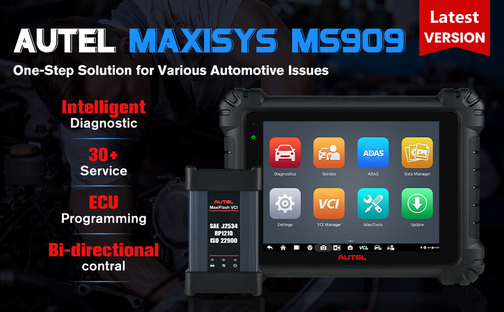[Ship from US/UK/EU] 2024 Autel MaxiSys MS909 Diagnostic Tablet Support Topology Module Mapping and J2534 ECU Programming (for USA Only)
