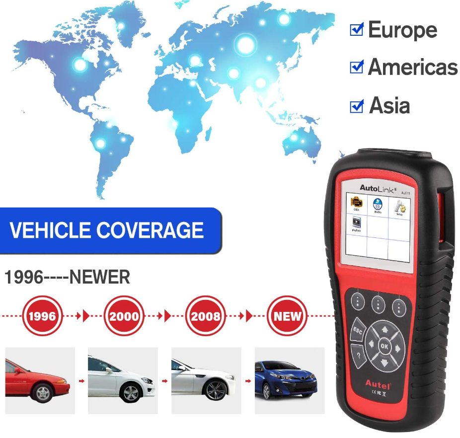 Genuine Autel AutoLink AL619 ABS/ SRS OBDII CAN Diagnostic Tool Global