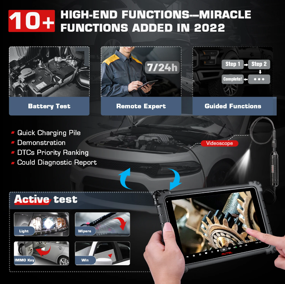 [2Years Update]2024 Autel MaxiCOM Ultra Lite Diagnostic Tool Support Topology Mapping and Guided Functions