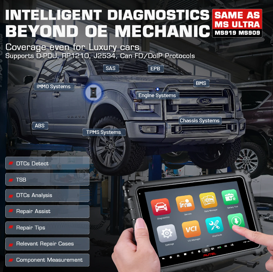 [2Years Update]2024 Autel MaxiCOM Ultra Lite Diagnostic Tool Support Topology Mapping and Guided Functions