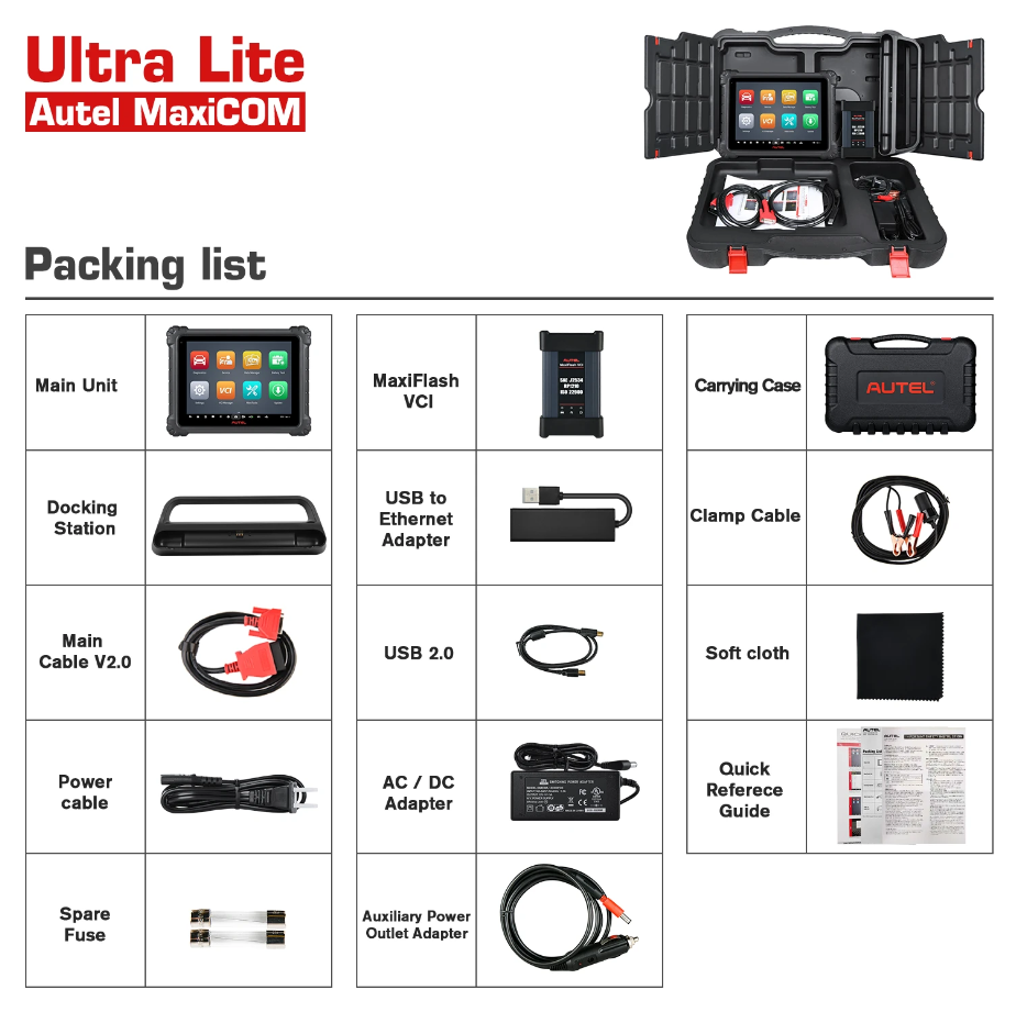 [2Years Update]2024 Autel MaxiCOM Ultra Lite Diagnostic Tool Support Topology Mapping and Guided Functions