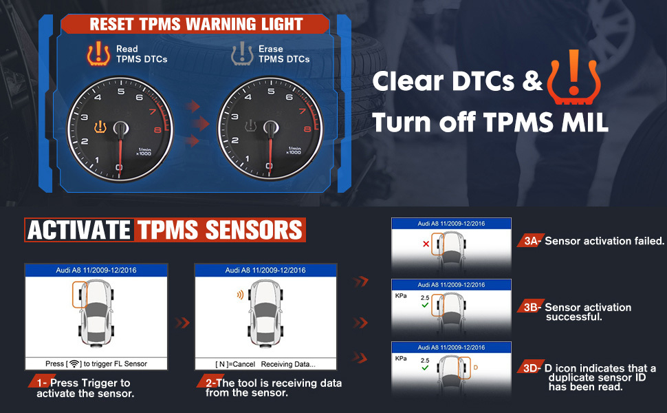 [Ship from US/UK/EU] 2024 Autel MaxiTPMS TS508WF Advanced TPMS Service Tool with WI-FI Updates