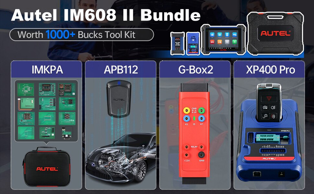[2Years Update] 2023 Autel MaxiIM IM608 PRO II (Autel IM608 II) Full Kit Includes IMKPA Accessories with G-Box2 and APB112 Support All Key Lost