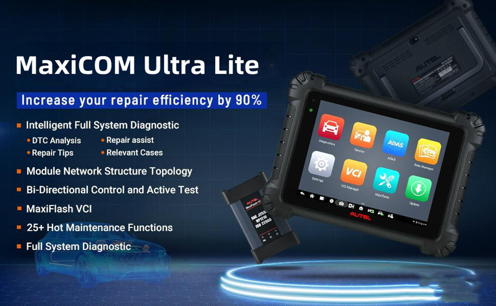 [2Years Update]2024 Autel MaxiCOM Ultra Lite Diagnostic Tool Support Topology Mapping and Guided Functions
