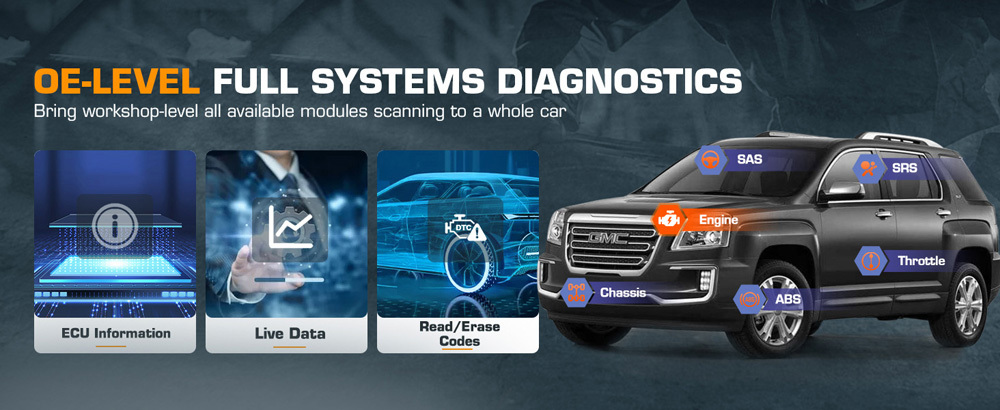[UK/US/EU Ship] Autel MaxiCOM MK808BT PRO (Autel MK808Z-BT) Full System Diagnostic Tool Newly Adds Active Test and Battery Testing Functions
