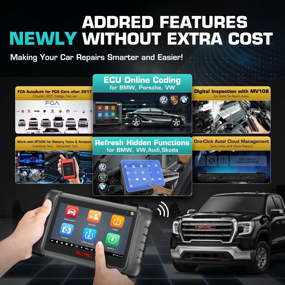 [US/UK/EU Ship] 2024 Autel MaxiDAS DS808S-TS TPMS Diagnostic Tool with Complete TPMS Functions Upgraded Of Autel DS808TS/ MP808TS