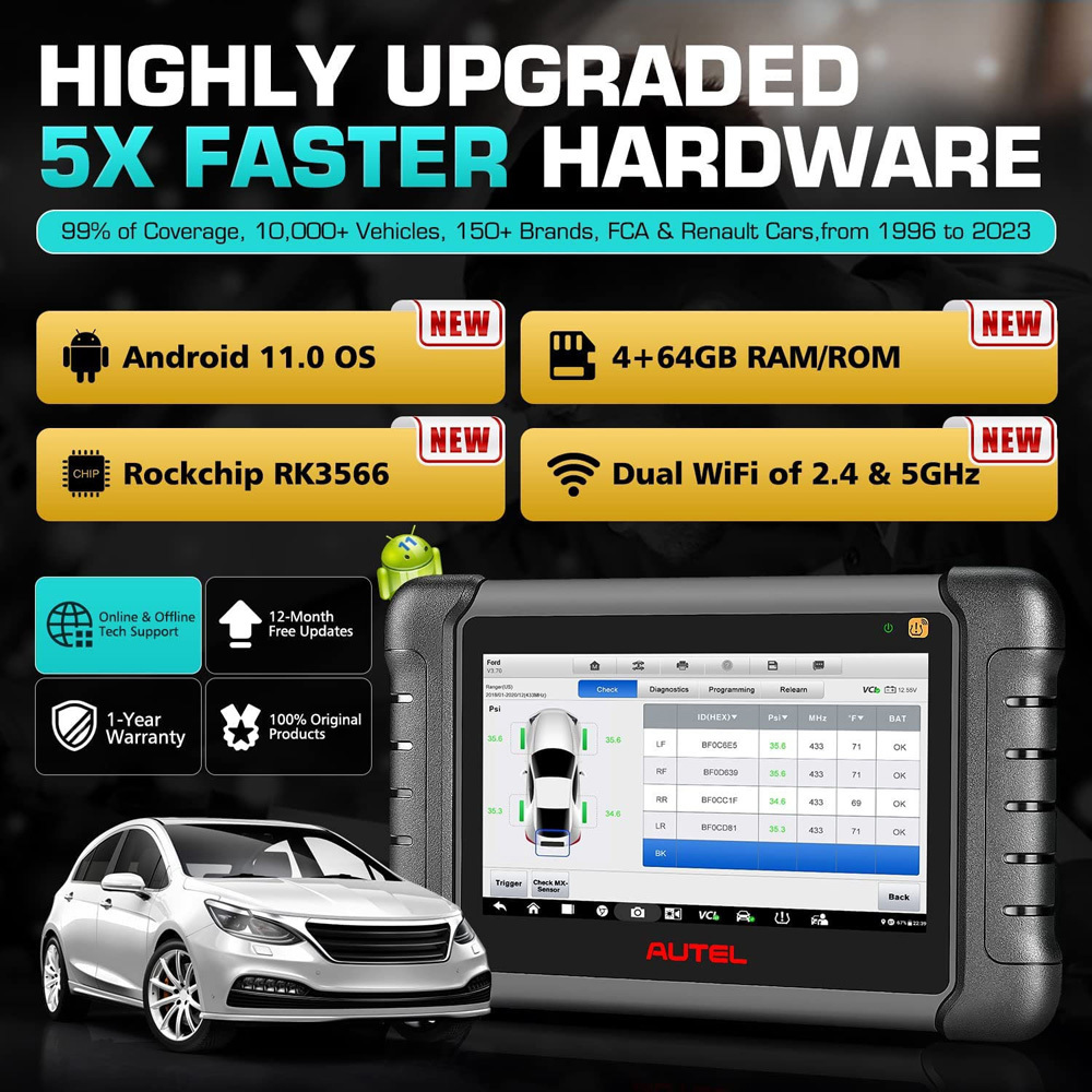 [US/UK/EU Ship] 2024 Autel MaxiDAS DS808S-TS TPMS Diagnostic Tool with Complete TPMS Functions Upgraded Of Autel DS808TS/ MP808TS